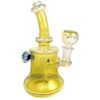 Yellow Glass Water Pipe Bubbler