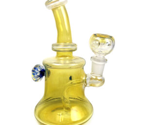 Yellow Glass Water Pipe Bubbler