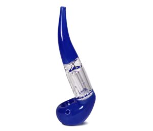 dark blue Glass Sherlock Pipe