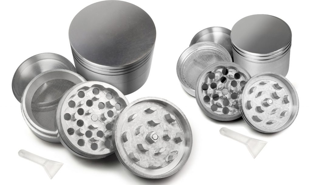 silver color leaf grinders