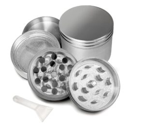 silver color leaf grinder