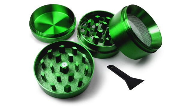 green mini leaf grinder