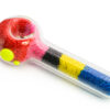 Multicolored Sand Filled Glass Hand Pipe