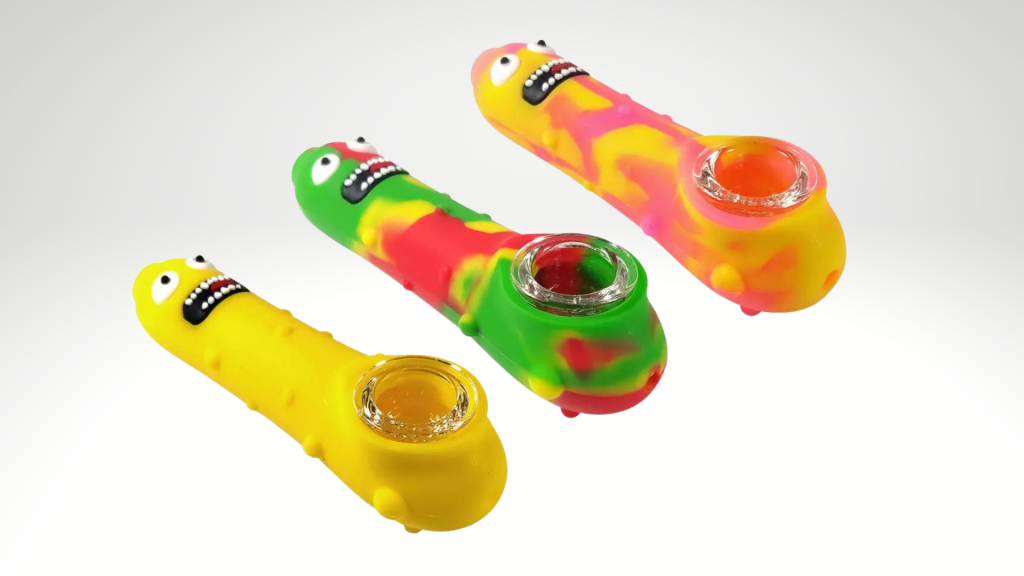 3 rick and morty silicon pickle pipe