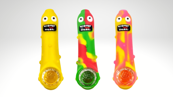 rick and morty silicon pickle pipe