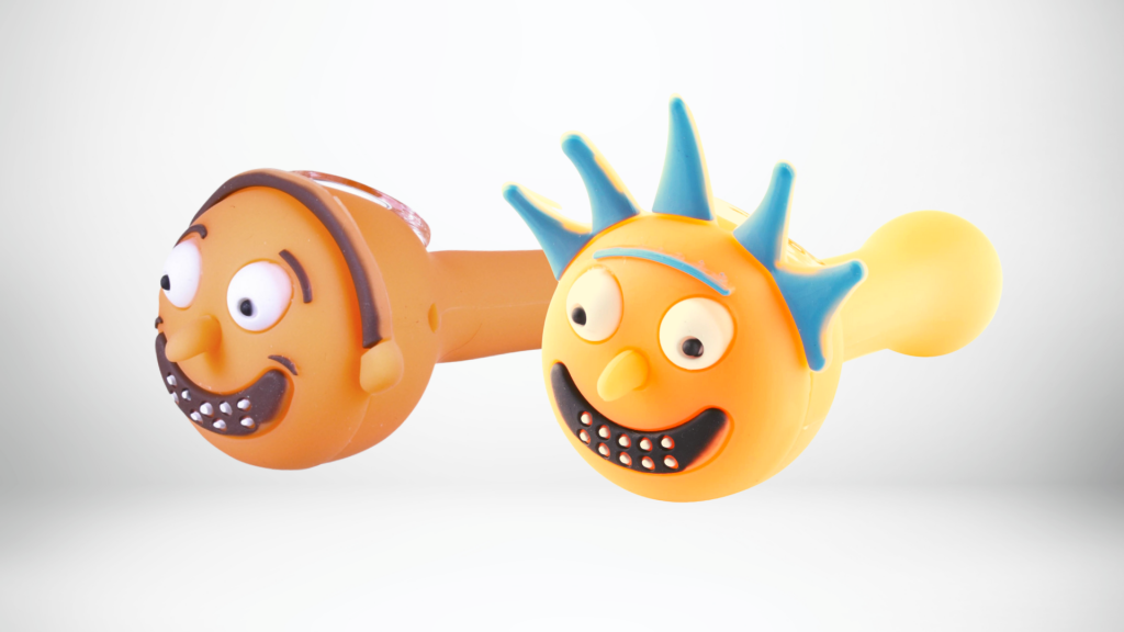 rick and morty silicon hand pipe