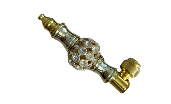 gold and diamond hand pipe