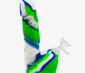 green penis shaped hand pipe