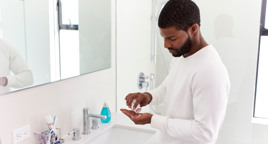 Man Taking Supplements For ED