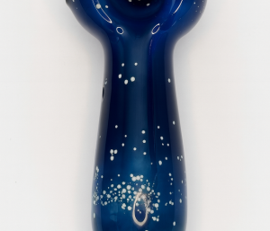 Blue Speckle Glass Spoon Pipe – 5"