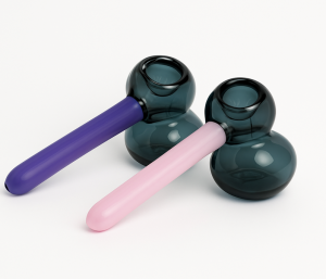 Pastel Hammer Glass Pipe – 6" (Purple or Pink Handle)