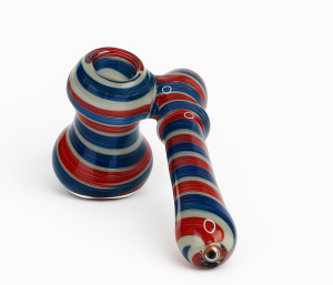 Striped Glass Hammer Pipe – 6